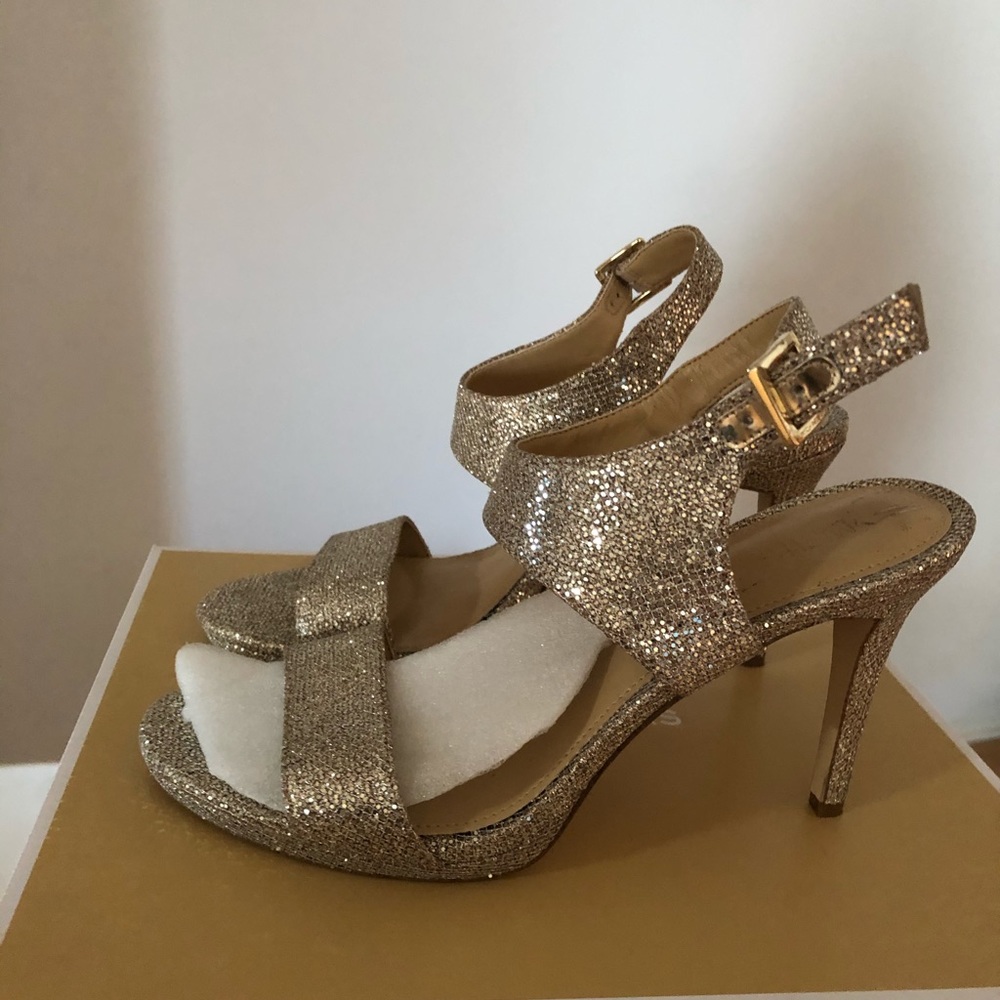 Gold Glitter Michael Kors shoes/ sandals